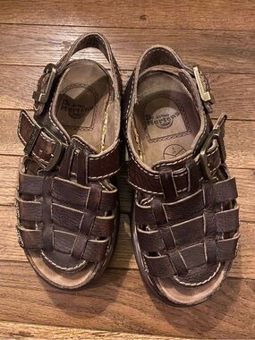 Dr. Martens Brown Leather Fisherman Sandals MIE